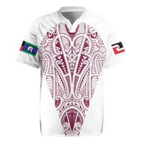 Queensland Maori Rugby Nga Hau e Wha Rugby Jersey White Motif