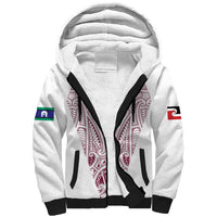 Queensland Maori Rugby Nga Hau e Wha Sherpa Hoodie White Motif