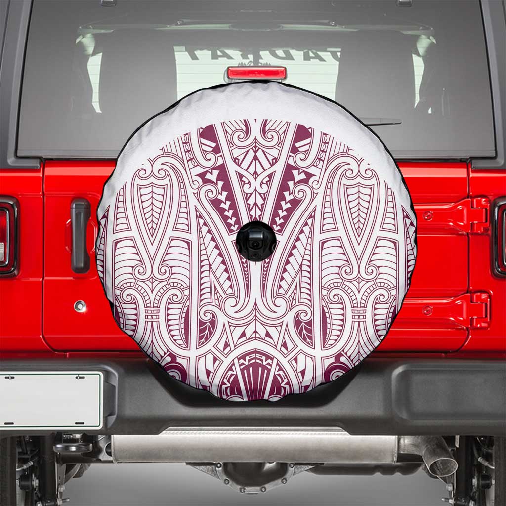 Queensland Maori Rugby Nga Hau e Wha Spare Tire Cover White Motif
