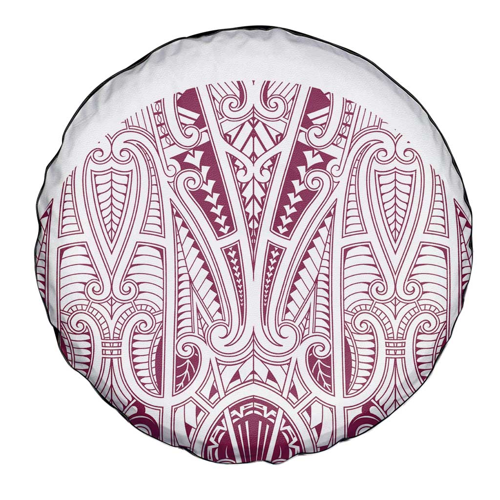Queensland Maori Rugby Nga Hau e Wha Spare Tire Cover White Motif