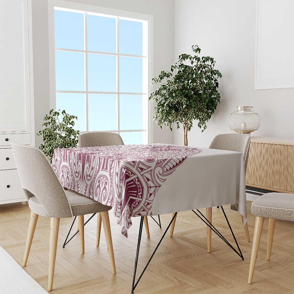 Queensland Maori Rugby Nga Hau e Wha Tablecloth White Motif