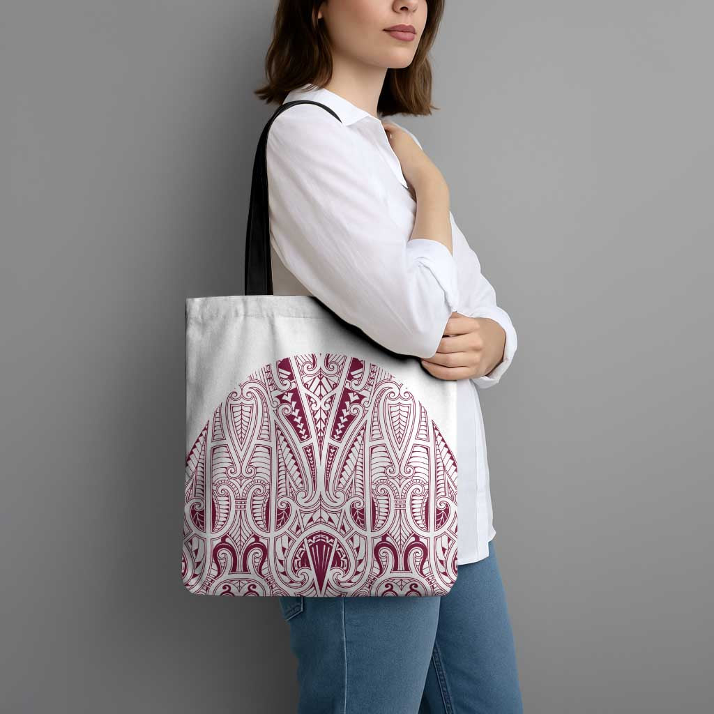 Queensland Maori Rugby Nga Hau e Wha Tote Bag White Motif - Polynesian Pride