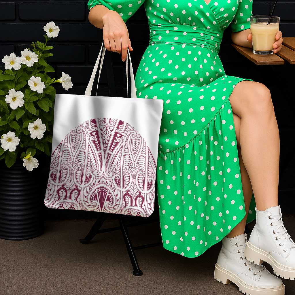 Queensland Maori Rugby Nga Hau e Wha Tote Bag White Motif - Polynesian Pride