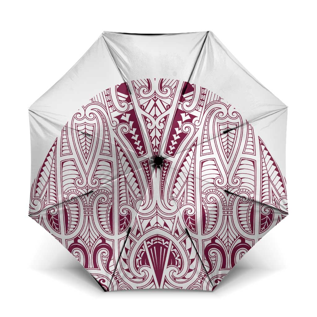 Queensland Maori Rugby Nga Hau e Wha Umbrella White Motif - Polynesian Pride