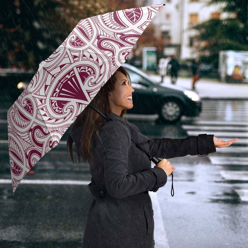 Queensland Maori Rugby Nga Hau e Wha Umbrella White Motif - Polynesian Pride