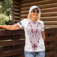 Queensland Maori Rugby Nga Hau e Wha Women Polo Shirt White Motif