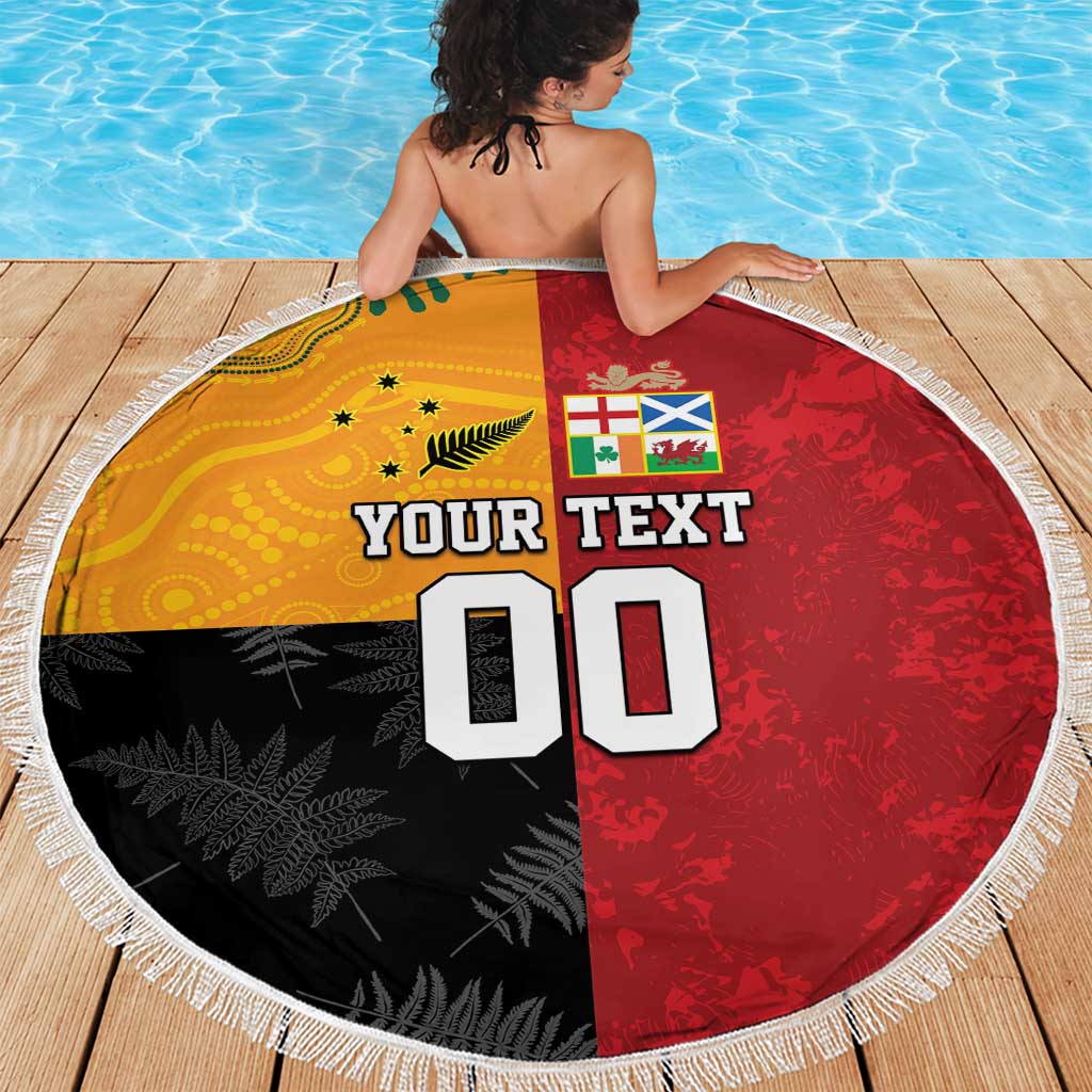 Custom British Lions-AUNZ Beach Blanket Australia-New Zealand Indigenous Motif LT9 - Polynesian Pride