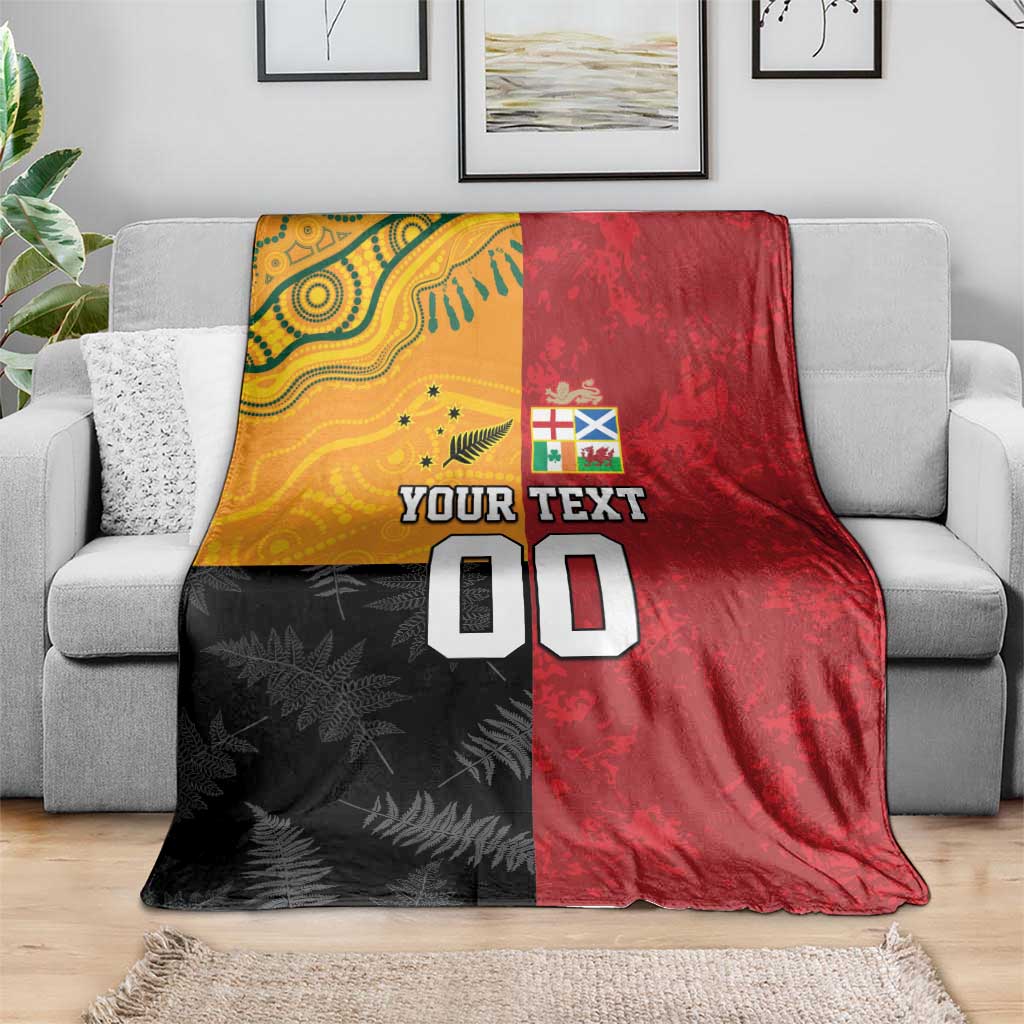 Custom British Lions-AUNZ Blanket Australia-New Zealand Indigenous Motif