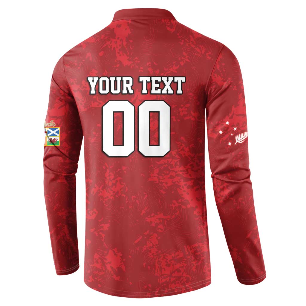 Custom British Lions-AUNZ Button Sweatshirt Australia-New Zealand Indigenous Motif LT9 - Polynesian Pride