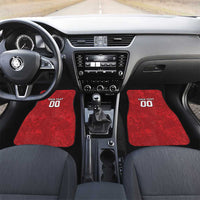 Custom British Lions-AUNZ Car Mats Australia-New Zealand Indigenous Motif LT9 Set 2pcs - Front Red - Polynesian Pride
