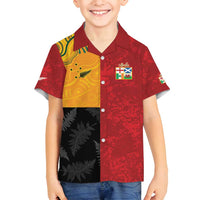 Custom British Lions-AUNZ Family Matching Off Shoulder Maxi Dress and Hawaiian Shirt Australia-New Zealand Indigenous Motif