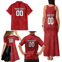 Custom British Lions-AUNZ Family Matching Tank Maxi Dress and Hawaiian Shirt Australia-New Zealand Indigenous Motif