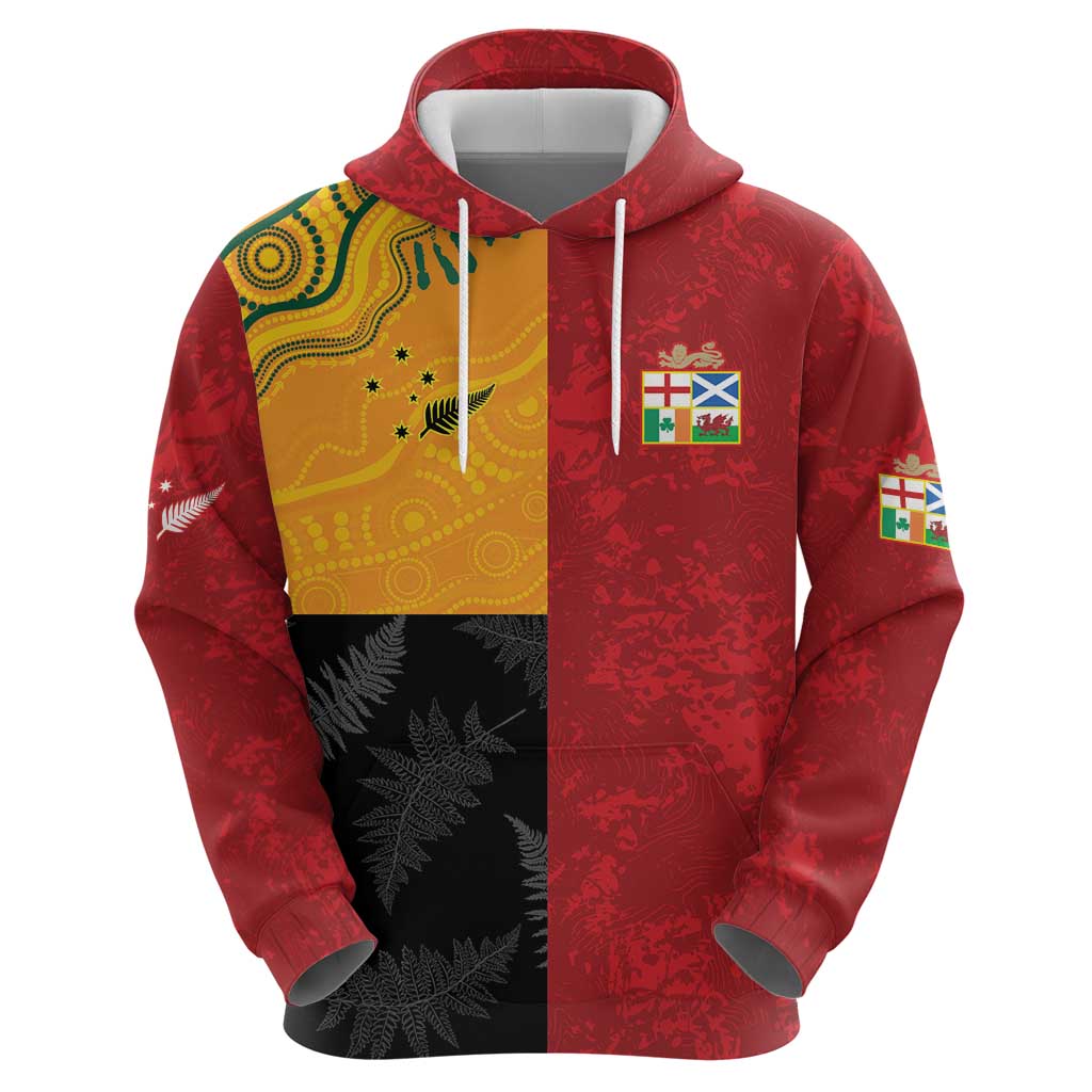 Custom British Lions-AUNZ Hoodie Australia-New Zealand Indigenous Motif