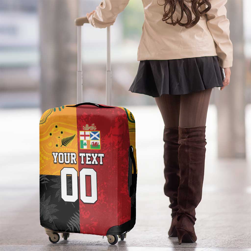 Custom British Lions-AUNZ Luggage Cover Australia-New Zealand Indigenous Motif