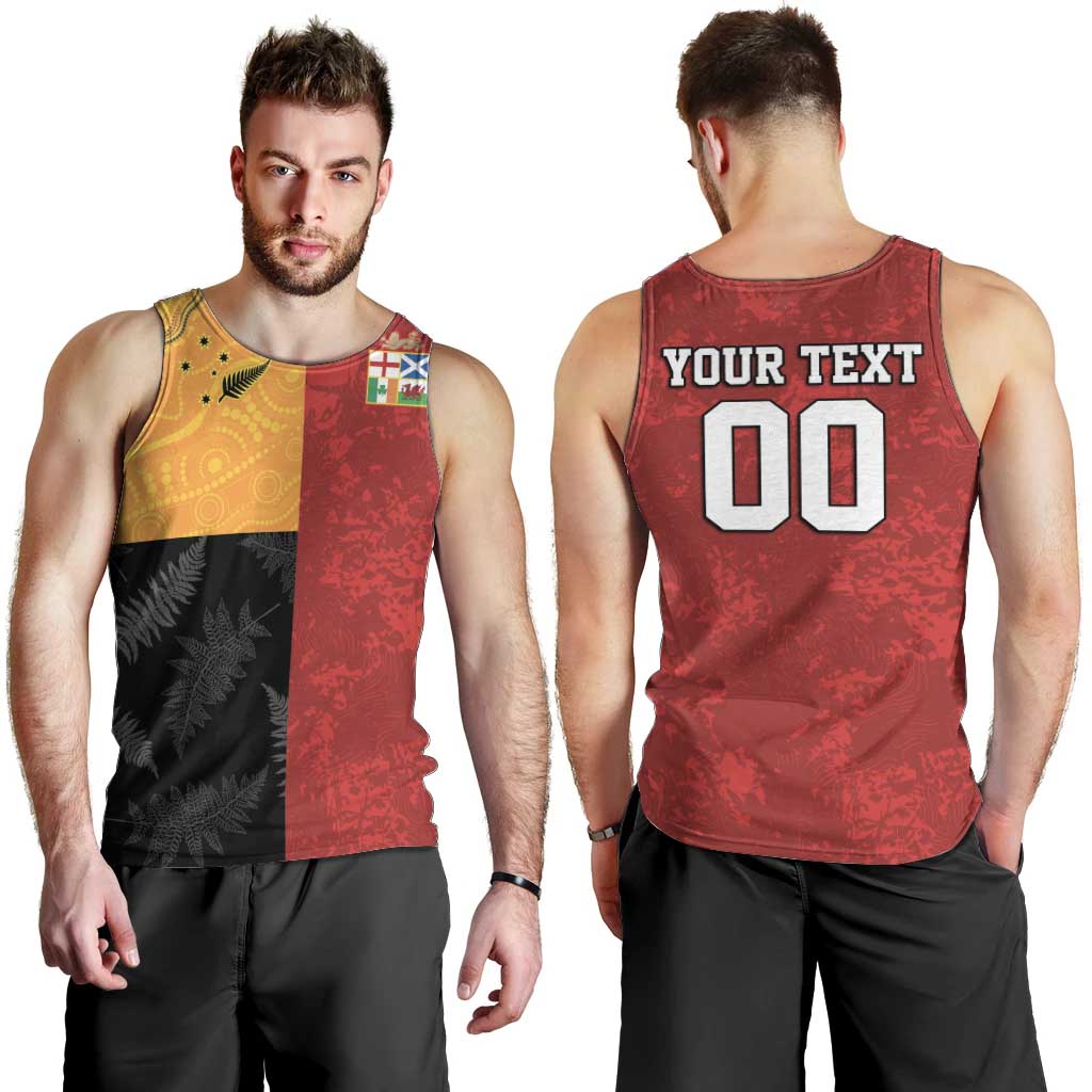 Custom British Lions-AUNZ Men Tank Top Australia-New Zealand Indigenous Motif LT9 - Polynesian Pride