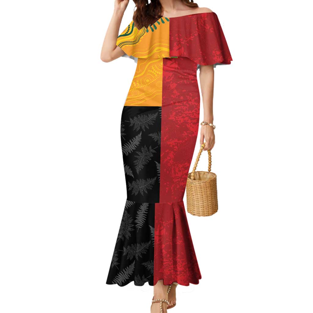 Custom British Lions-AUNZ Mermaid Dress Australia-New Zealand Indigenous Motif