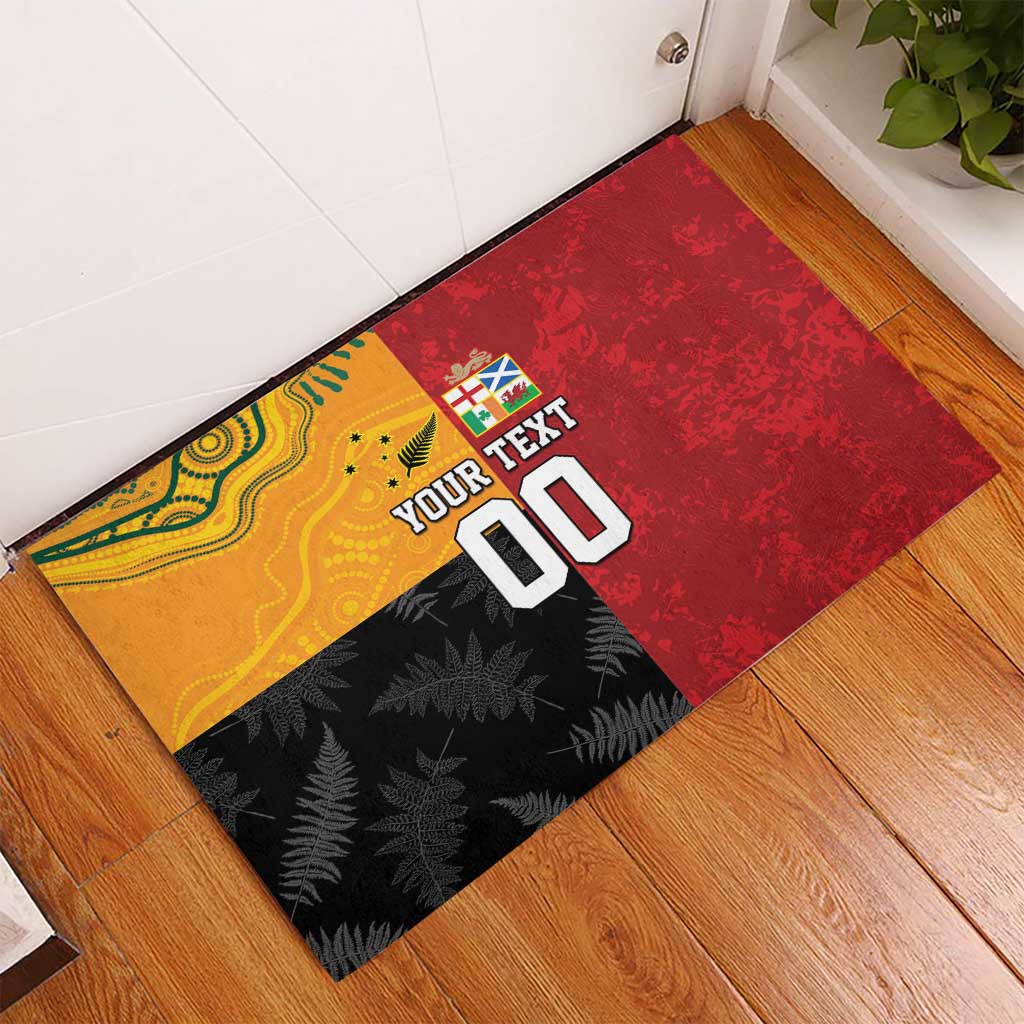 Custom British Lions-AUNZ Rubber Doormat Australia-New Zealand Indigenous Motif LT9 - Polynesian Pride