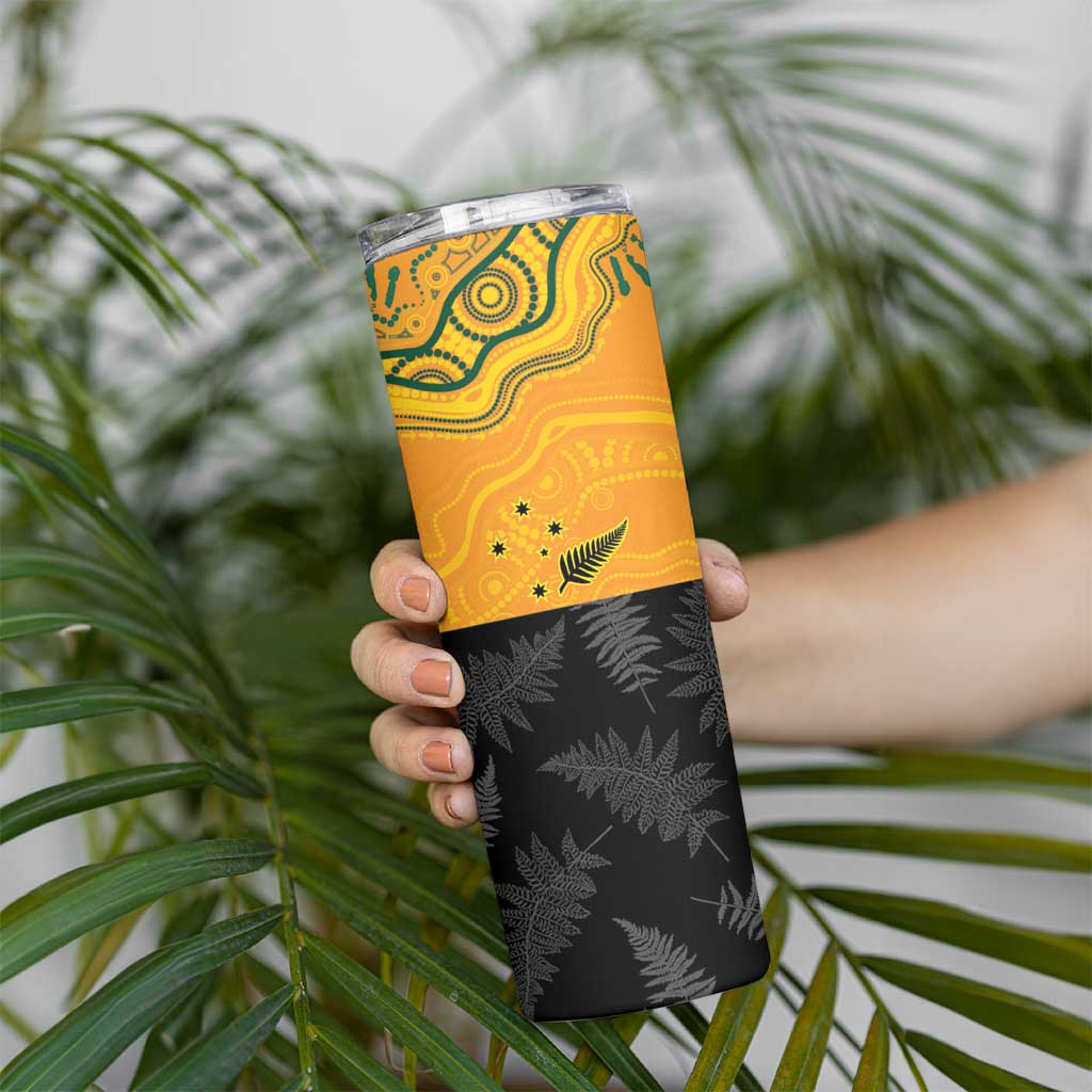 Custom British Lions-AUNZ Skinny Tumbler Australia-New Zealand Indigenous Motif