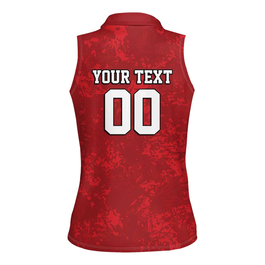 Custom British Lions-AUNZ Women Sleeveless Polo Shirt Australia-New Zealand Indigenous Motif