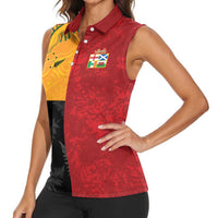 Custom British Lions-AUNZ Women Sleeveless Polo Shirt Australia-New Zealand Indigenous Motif