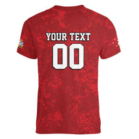 Custom British Lions-AUNZ Women V-Neck T-Shirt Australia-New Zealand Indigenous Motif