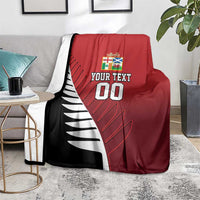 Custom British Lions New Zealand Blanket Half Black Fern