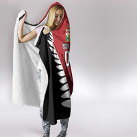 Custom British Lions New Zealand Hooded Blanket Half Black Fern