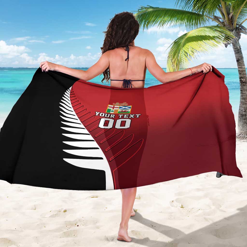 Custom British Lions New Zealand Sarong Half Black Fern