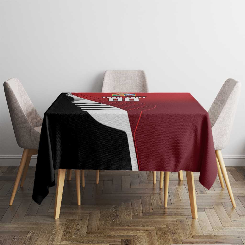 Custom British Lions New Zealand Tablecloth Half Black Fern LT9 - Polynesian Pride