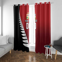 Custom British Lions New Zealand Window Curtain Half Black Fern
