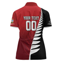 Custom British Lions New Zealand Women Polo Shirt Half Black Fern