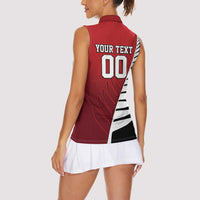 Custom British Lions New Zealand Women Sleeveless Polo Shirt Half Black Fern