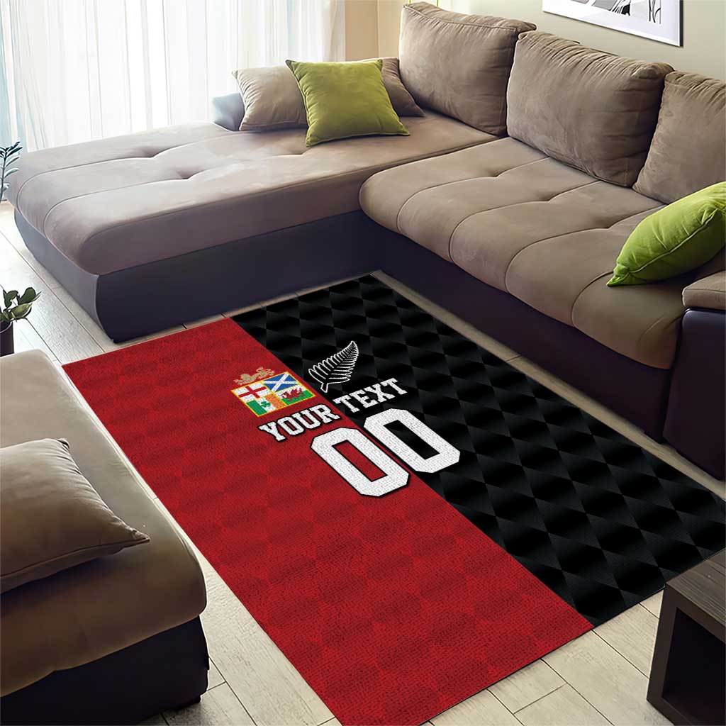 Custom British Lions New Zealand Area Rug Sporty Style