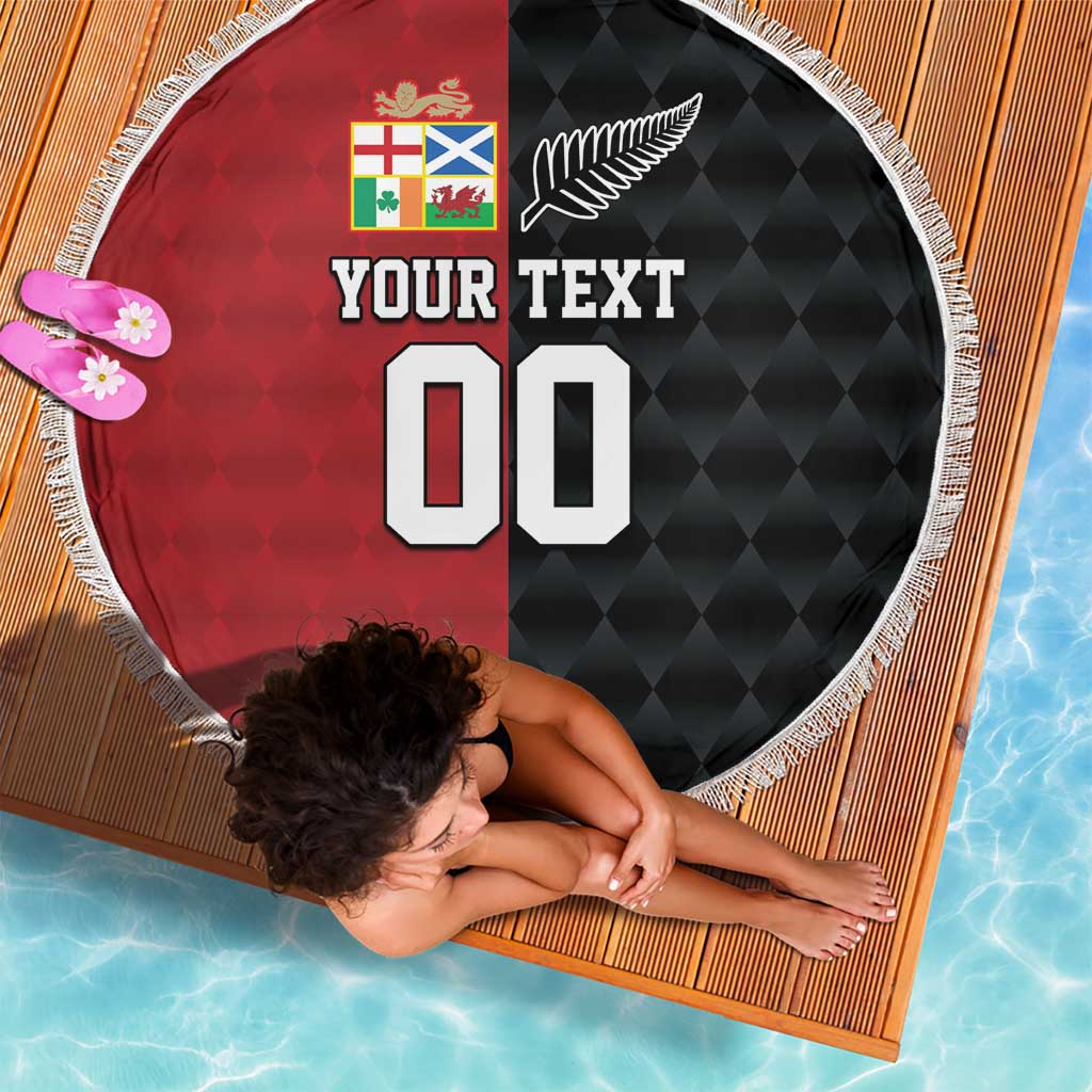 Custom British Lions New Zealand Beach Blanket Sporty Style LT9 - Polynesian Pride