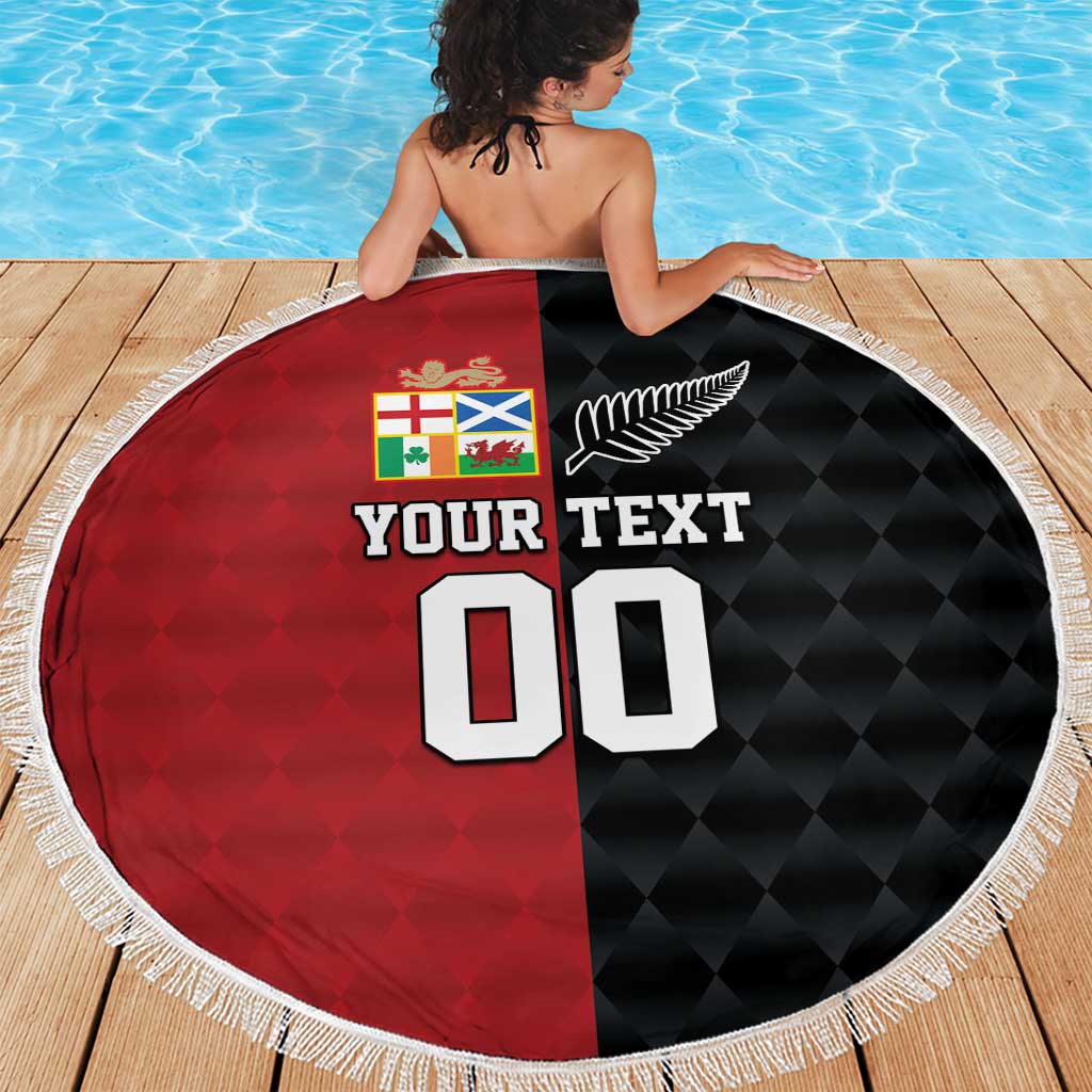 Custom British Lions New Zealand Beach Blanket Sporty Style LT9 - Polynesian Pride