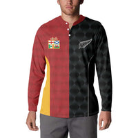 Custom British Lions New Zealand Button Sweatshirt Sporty Style LT9 - Polynesian Pride