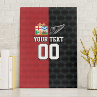 Custom British Lions New Zealand Canvas Wall Art Sporty Style LT9 Without Frame Black - Polynesian Pride