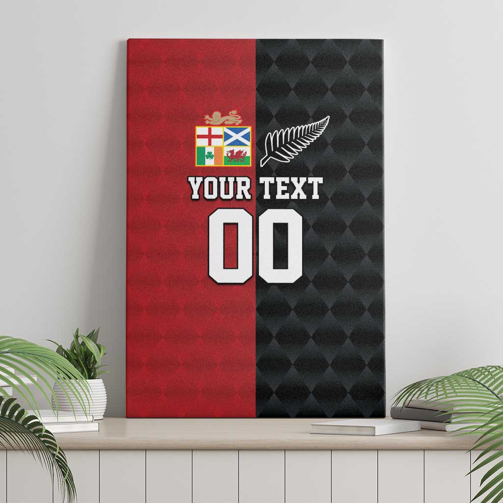 Custom British Lions New Zealand Canvas Wall Art Sporty Style LT9 - Polynesian Pride
