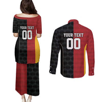 Custom British Lions New Zealand Couples Matching Puletasi and Long Sleeve Button Shirt Sporty Style LT9 - Polynesian Pride