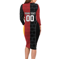 Custom British Lions New Zealand Family Matching Long Sleeve Bodycon Dress and Hawaiian Shirt Sporty Style