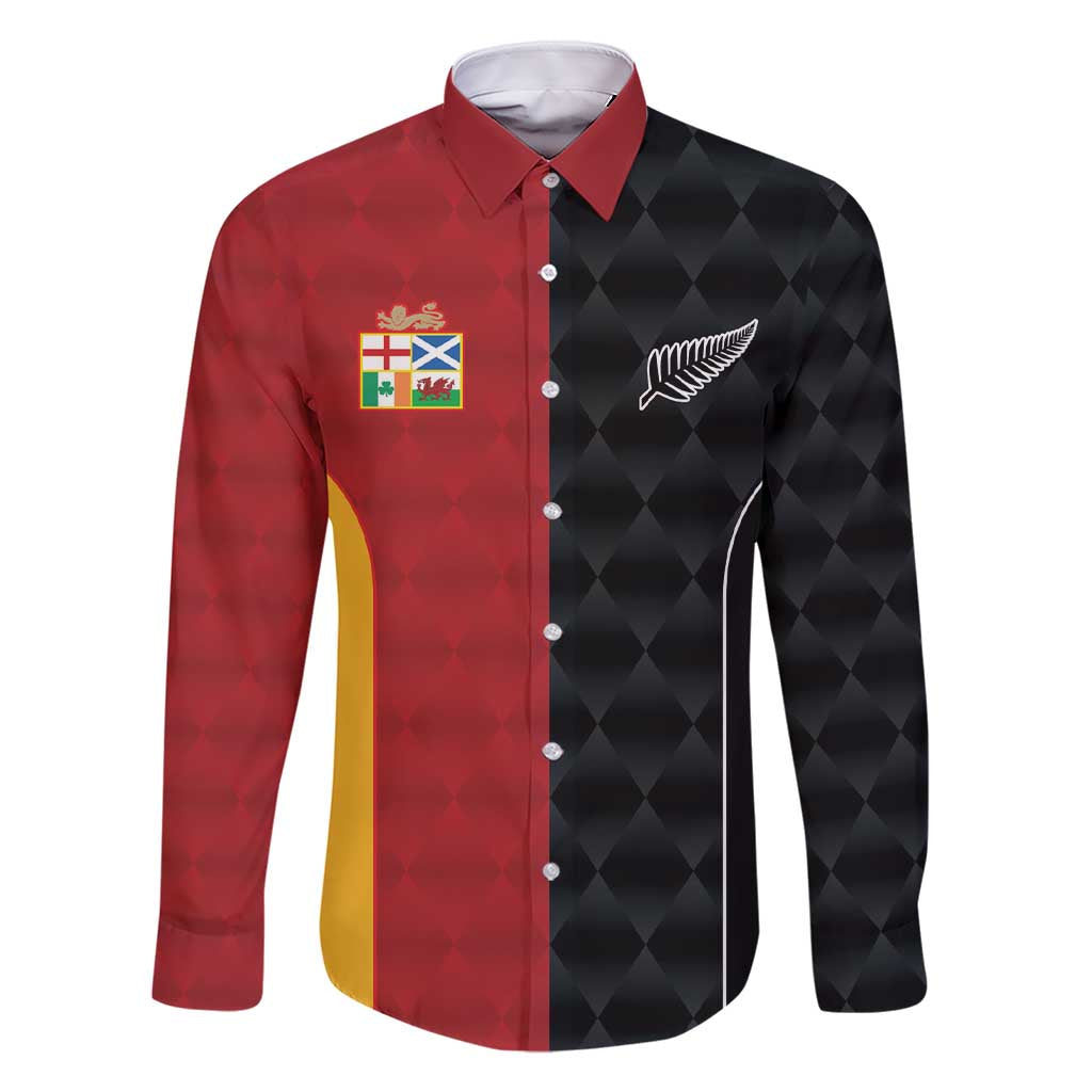 Custom British Lions New Zealand Family Matching Short Sleeve Bodycon Dress and Hawaiian Shirt Sporty Style