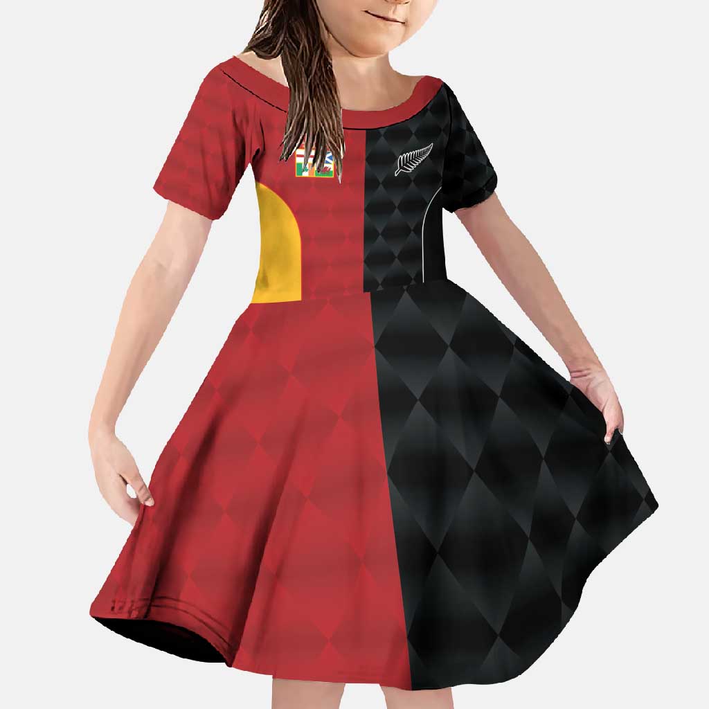 Custom British Lions New Zealand Family Matching Tank Maxi Dress and Hawaiian Shirt Sporty Style