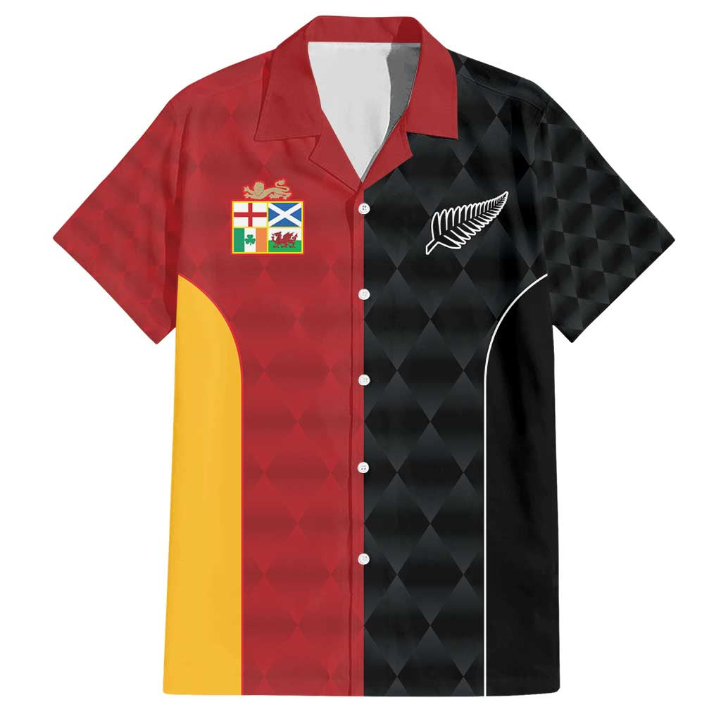 Custom British Lions New Zealand Hawaiian Shirt Sporty Style LT9 Black - Polynesian Pride