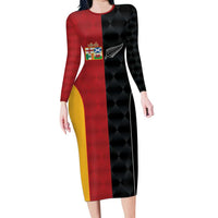 Custom British Lions New Zealand Long Sleeve Bodycon Dress Sporty Style