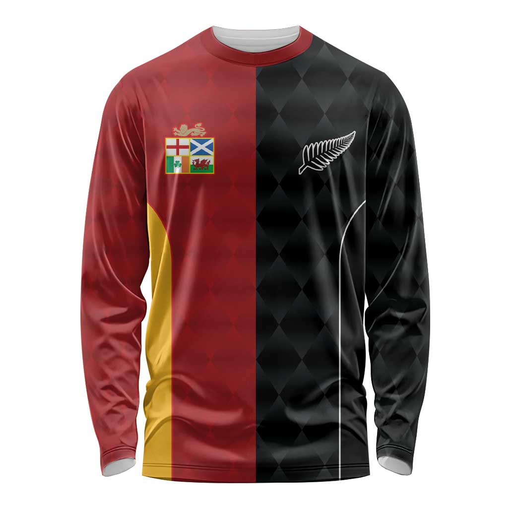Custom British Lions New Zealand Long Sleeve Shirt Sporty Style LT9 Unisex Black - Polynesian Pride