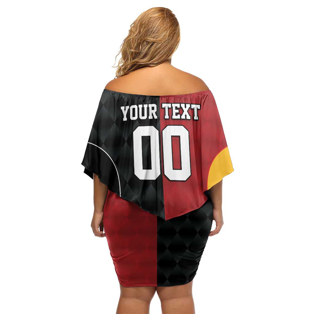 Custom British Lions New Zealand Off Shoulder Short Dress Sporty Style