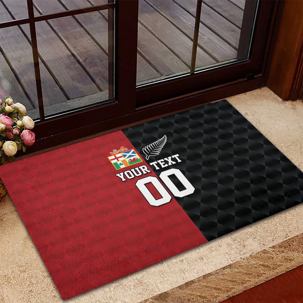 Custom British Lions New Zealand Rubber Doormat Sporty Style LT9 - Polynesian Pride