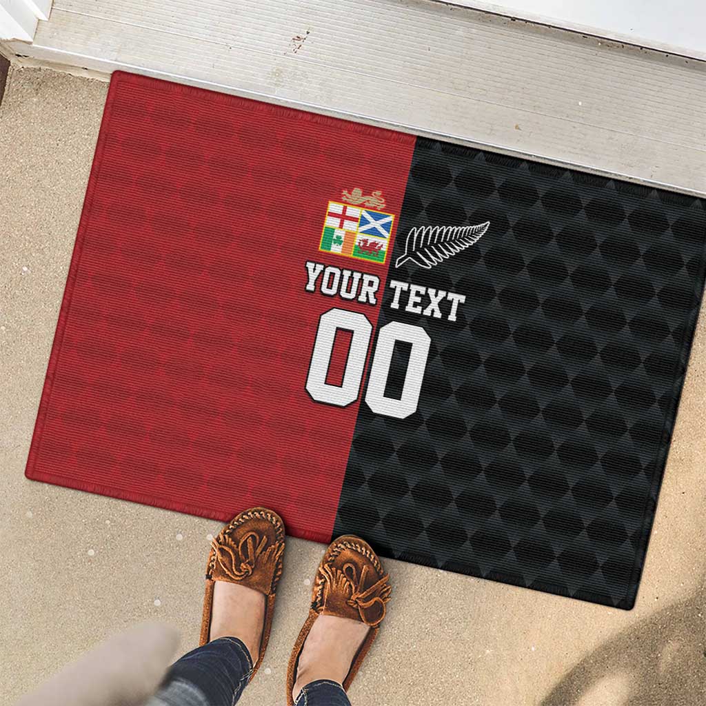 Custom British Lions New Zealand Rubber Doormat Sporty Style LT9 - Polynesian Pride