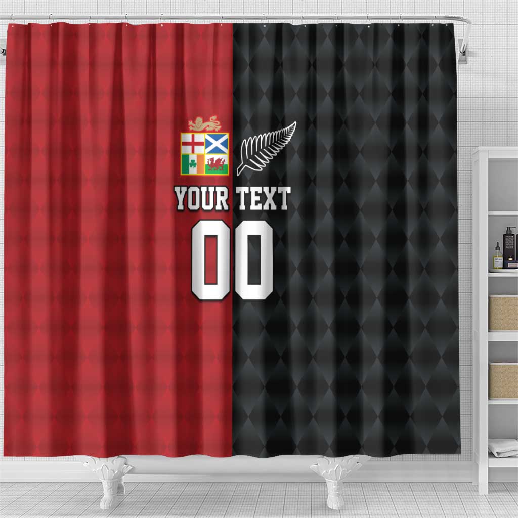 Custom British Lions New Zealand Shower Curtain Sporty Style