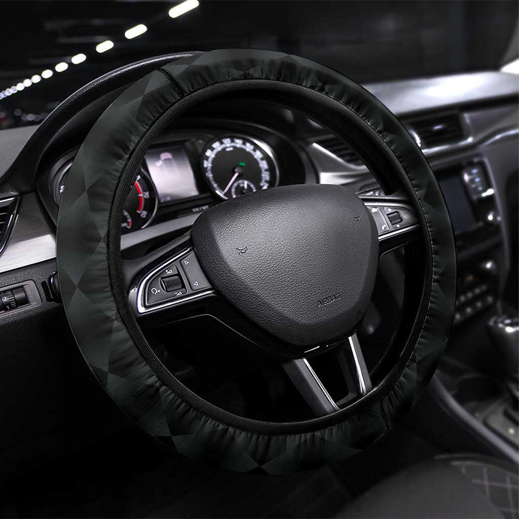 British Lions New Zealand Steering Wheel Cover Sporty Style LT9 Universal Fit Black - Polynesian Pride